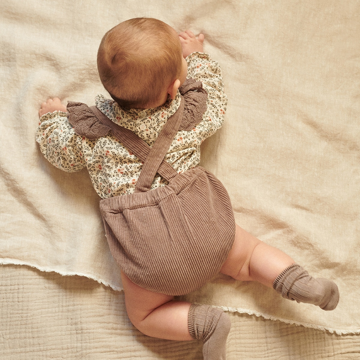 [50%OFF] From spain MY LITTLE COZMO オーガニックコットン organic baby bloomers with suspenders  baby bloomers 60-70/70-80 garnet