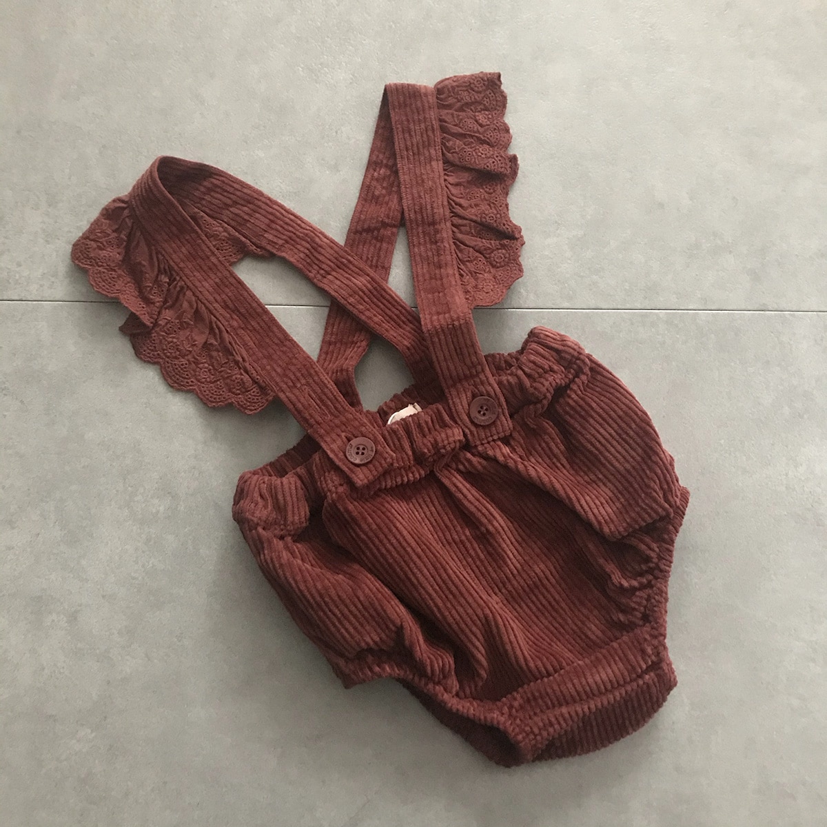 [50%OFF] From spain MY LITTLE COZMO オーガニックコットン organic baby bloomers with suspenders  baby bloomers 60-70/70-80 garnet