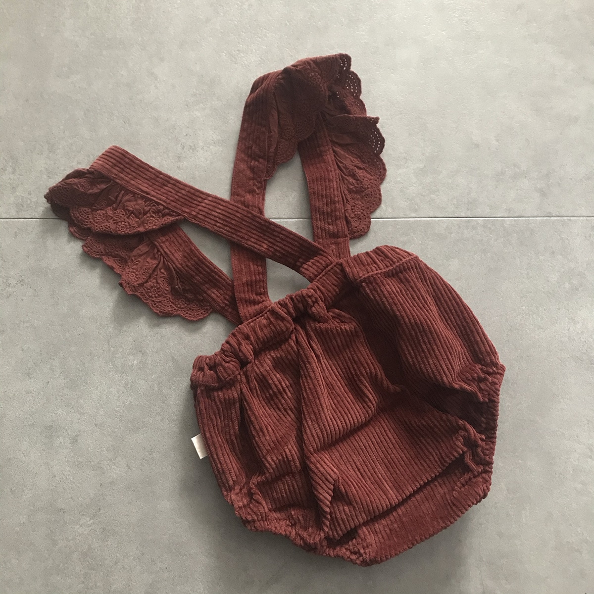 [50%OFF] From spain MY LITTLE COZMO オーガニックコットン organic baby bloomers with suspenders  baby bloomers 60-70/70-80 garnet