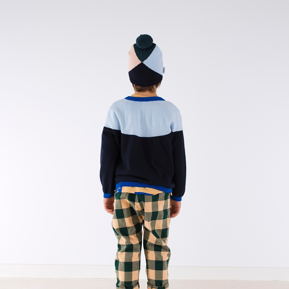 ［再下 50%OFF］tinycottons スペインから  geometric beanie navy / light blue / nude / dark green