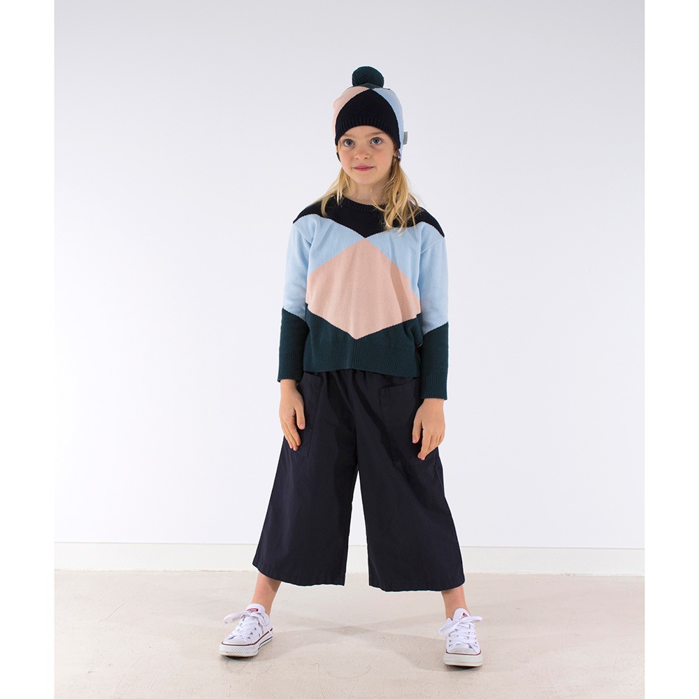 ［再下 50%OFF］tinycottons スペインから  geometric beanie navy / light blue / nude / dark green