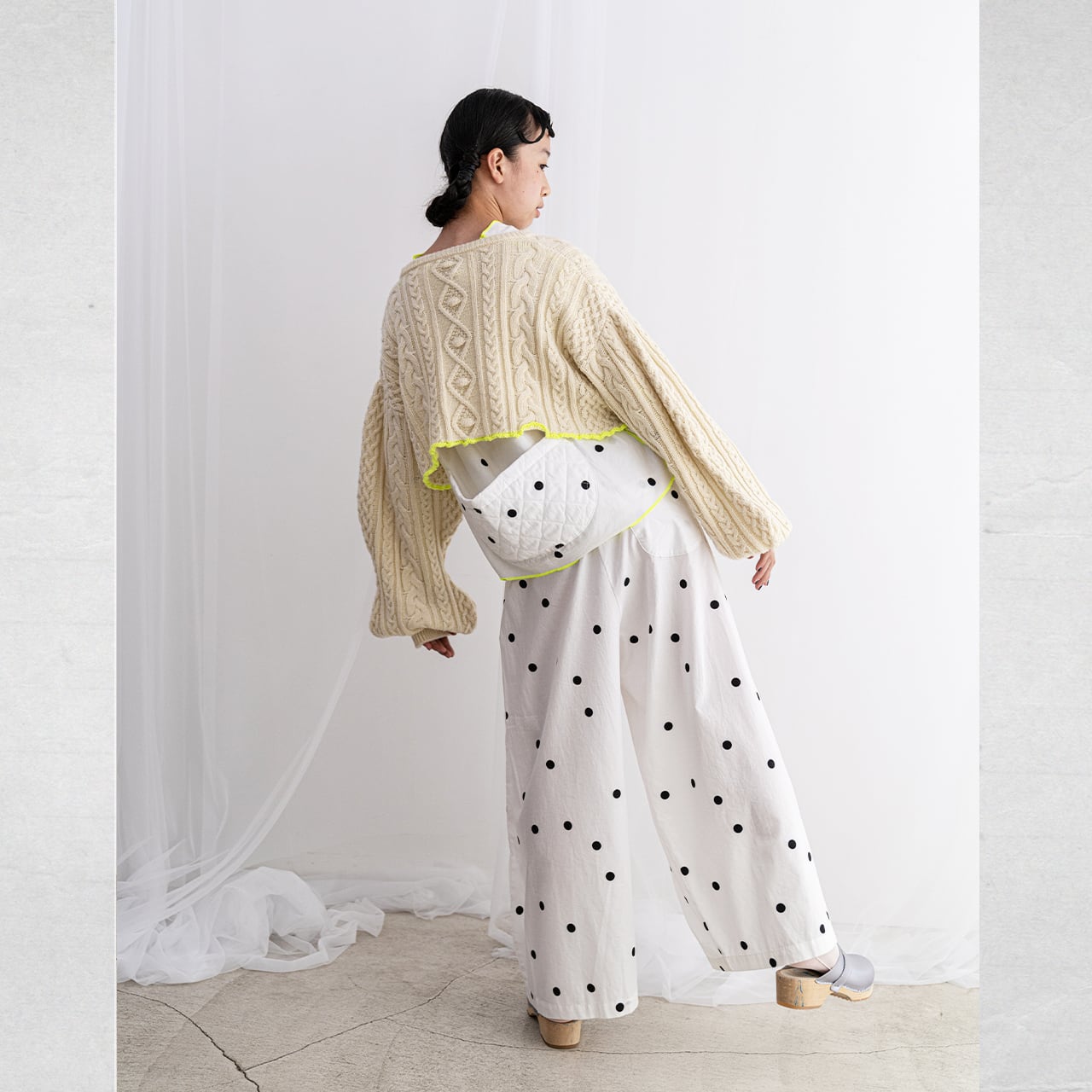 [50off] frankygrow CROPPED ALAN KNIT PULLOVER / サイズLL 130-150 カラーIVORY