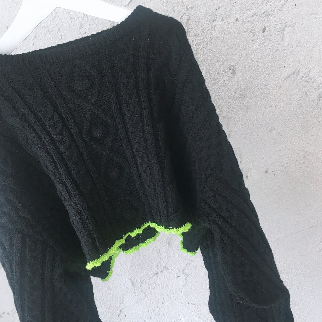 [50%off] frankygrow CROPPED ALAN KNIT PULLOVER / サイズLL 130-150  カラーBLACK