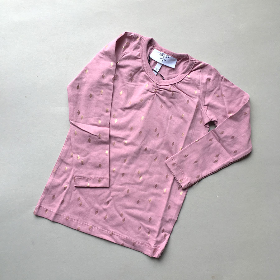 【60%OFF】デンマークから KNAST Golden Harlequin Gwyneth blouse 長袖Tシャツ 90-100/100-110/110-120