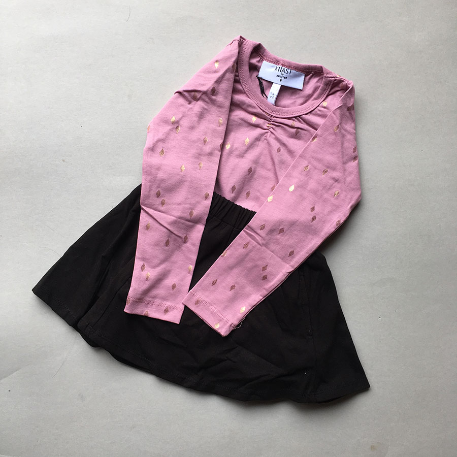 【60%OFF】デンマークから KNAST Golden Harlequin Gwyneth blouse 長袖Tシャツ 90-100/100-110/110-120