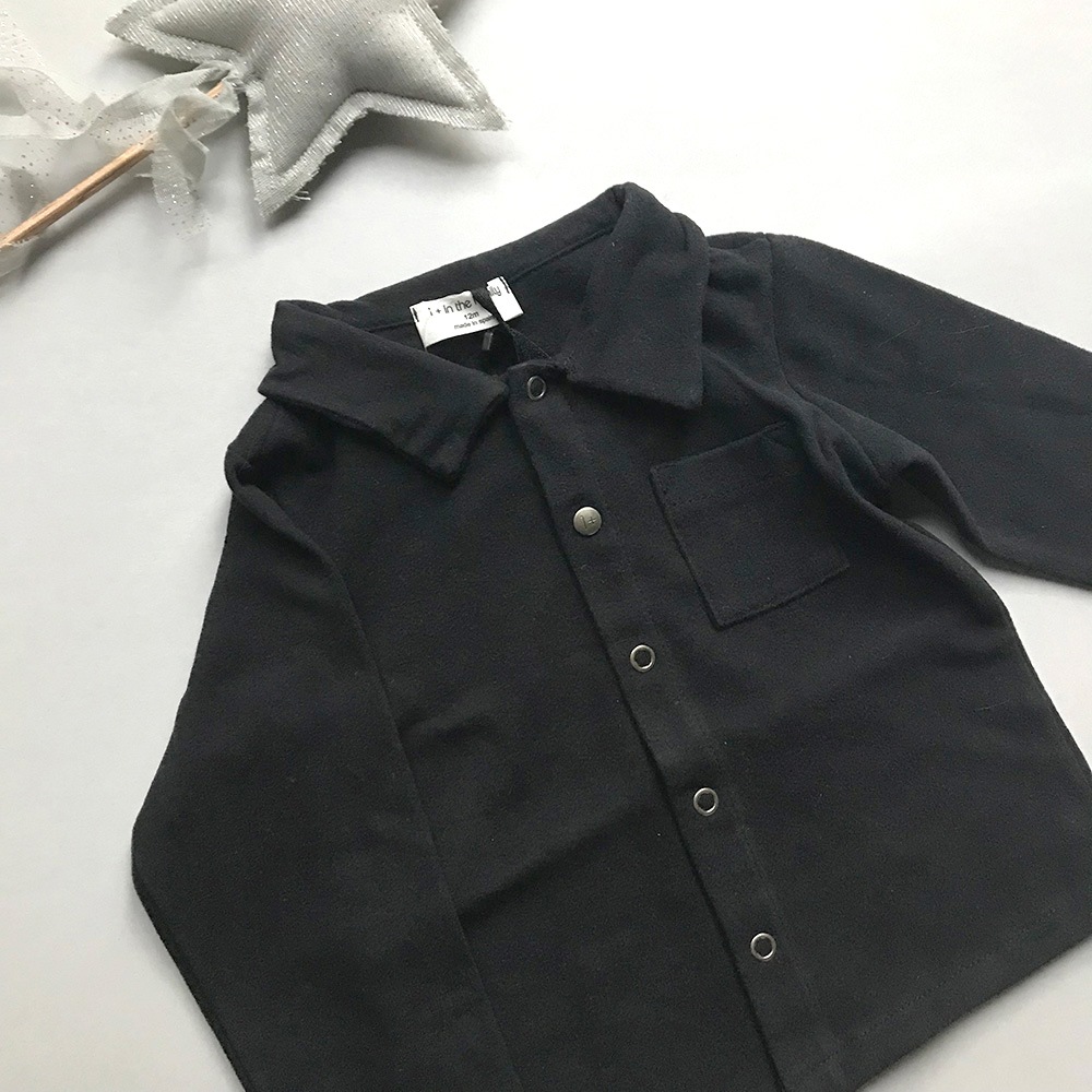 [50%OFF] From spain 1+in the family LUGO shirt BLACK NB-60/70-80/80-90/100 BLACK