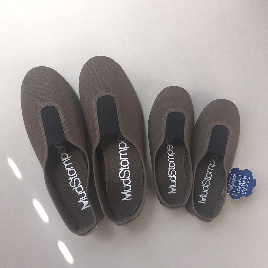 La Cadena GIMNASIA - Panel Slip On Black / Beige 上履き 11.5-18.5cm