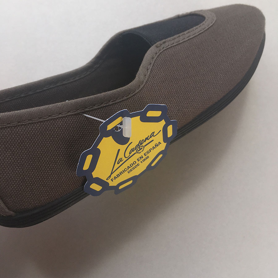 La Cadena GIMNASIA - Panel Slip On Black / Beige 上履き 11.5-18.5cm