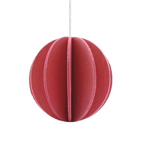 lovi オーナメントカード ALL（ボール） / ピンク / 4cm大 1個（プライウッド白樺）