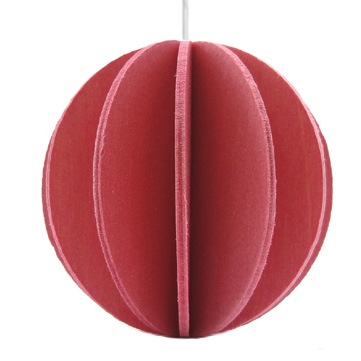 lovi オーナメントカード ALL（ボール） /ピンク/ 6cm大 1個（プライウッド白樺）