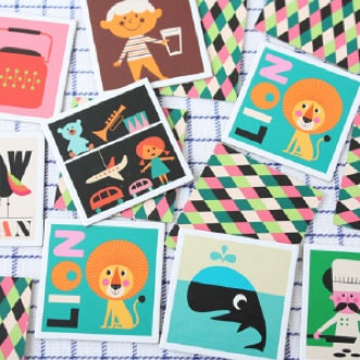 OMM-design メモリーゲーム スクエア 絵の神経衰弱　by Ingela P Arrhenius