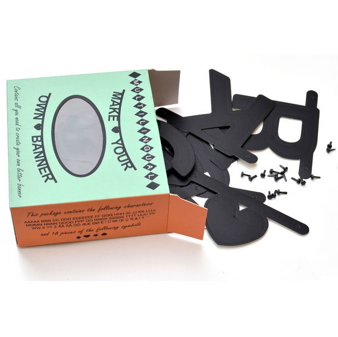 OMM-design HAPPY BIRTHDAYも自在！ Word Banner ブラック