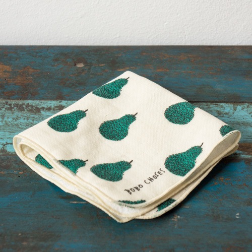 BOBO CHOSES Maison Baby Towel 25 x 25cm   Pear/Banana/Apple/Pineapple