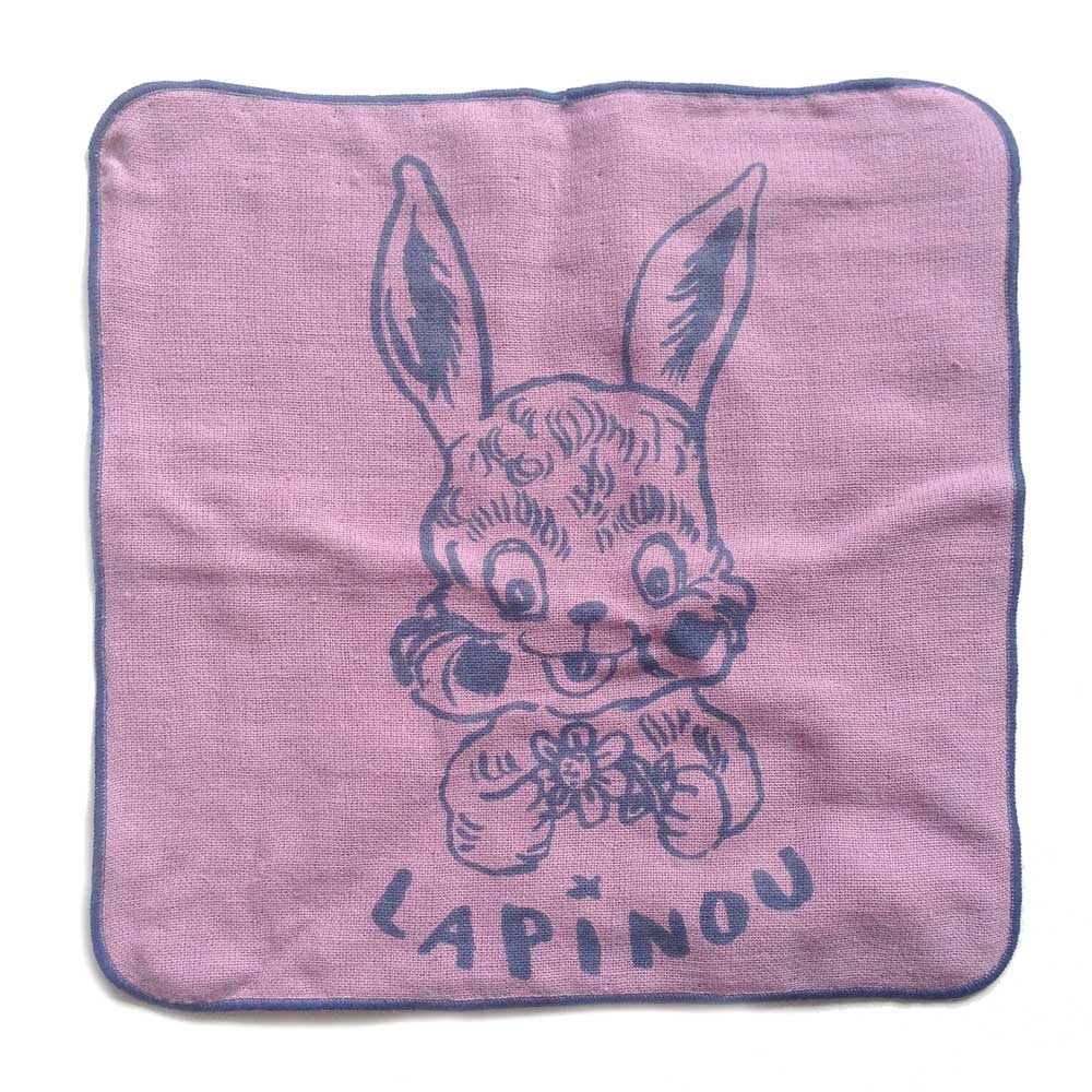 ナタリー・レテ　タオルハンカチ／うさぎ　25cm×25cm
