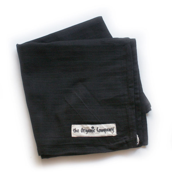 [再下-50%] the Organic Company  ザ・オーガニックカンパニー Cotton cloth オーガニックコットン大判クロス 85x85cm　Black