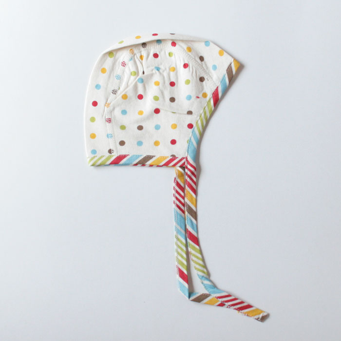 韓国子供服 WIDOGANIC  オーガニックコットン パイロットキャップ／マルチドット サイズS（生後半年から1歳ぐらい）