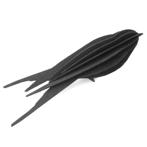 lovi オーナメントカード SWALLOW（スワロー） / ブラック/ 16cm （プライウッド白樺）