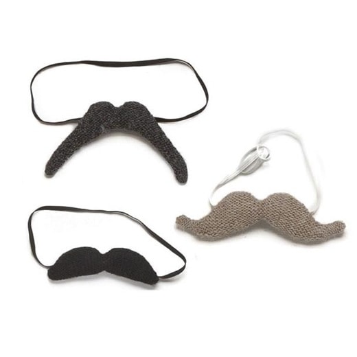 [-40%再下]oeuf ウフ 12AW MUSTACHES ニットひげ 3点セット　100％Baby Aloaca ハンドメイド