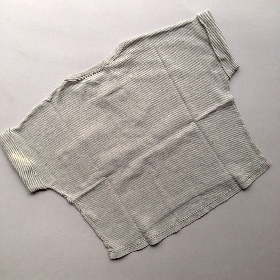 60%OFFス ペインから tocoto vintage  [※1 クリックポスト可] OVERSIZE COTTON-LINEN T-SHIRT  グリーン -/100-110/-