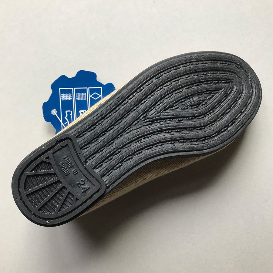 La Cadena GIMNASIA - Panel Slip On  Beige / Black 上履き 22.5-24cm