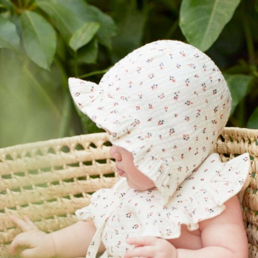 From spain MY LITTLE COZMO BONNET ORG.LIBERTY 43-46／46-48cm ご出産祝いに リバティ オーガニックコットン OLIVIA126