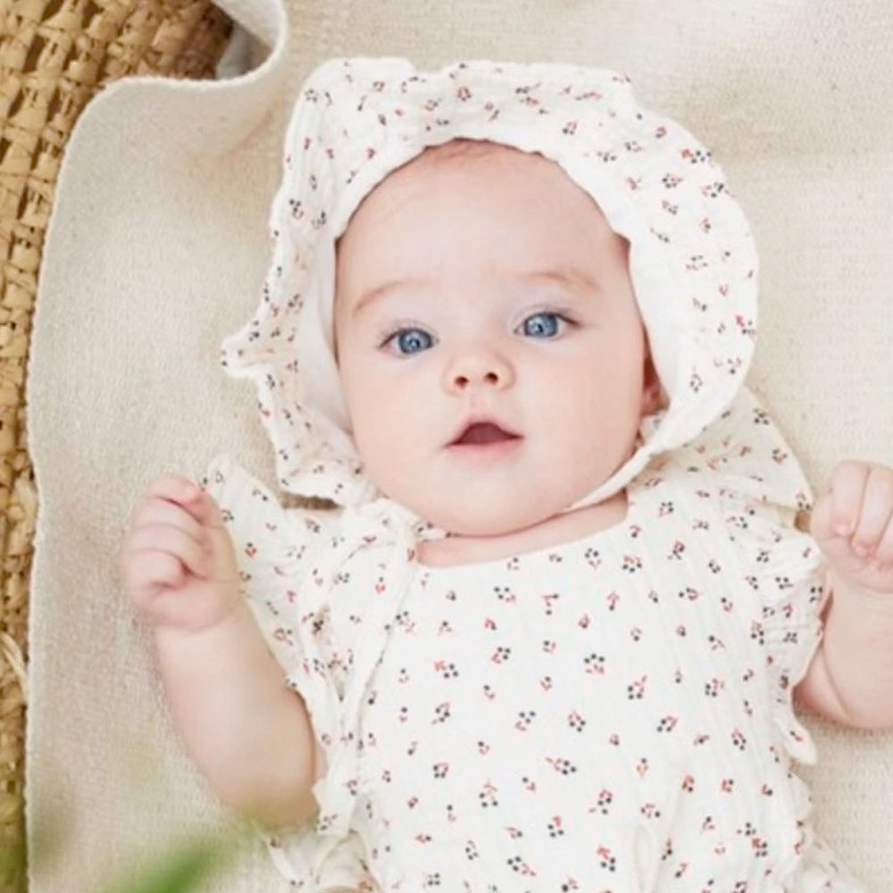 From spain MY LITTLE COZMO BONNET ORG.LIBERTY 43-46／46-48cm ご出産祝いに リバティ オーガニックコットン OLIVIA126