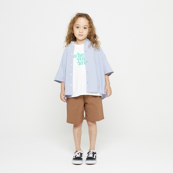 [60%OFF] FOV  ワッシャーブロード半袖シャツ  S（90-100相当）/M(110-120)/L(130-140)/XL(150-160)