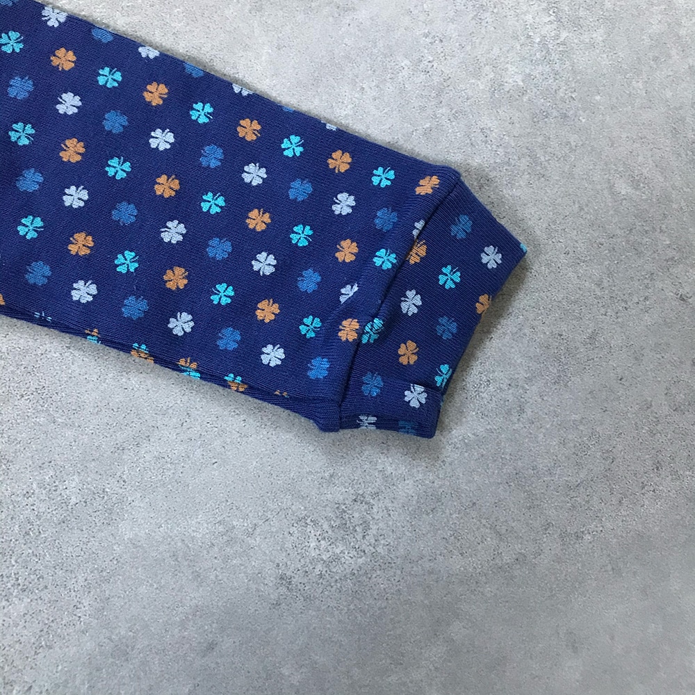 【70％再下】HOLLY'S ホリーズ 13AW Bodysuit w feet L/S Multi NAVY 足つき長袖ロンパース 70-80/90