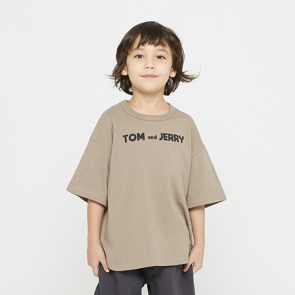 ● FOV. TOM＆JERRY 6分袖丈 天竺Tシャツ  S（90-100相当）/M(110-120)/L(130-140)/XL(150-160)