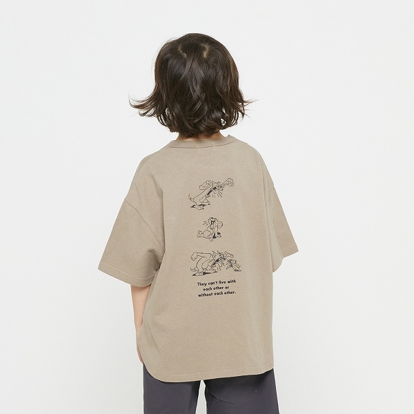 ● FOV. TOM＆JERRY 6分袖丈 天竺Tシャツ  S（90-100相当）/M(110-120)/L(130-140)/XL(150-160)