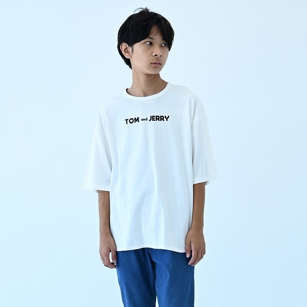 ● FOV. TOM＆JERRY 6分袖丈 天竺Tシャツ  S（90-100相当）/M(110-120)/L(130-140)/XL(150-160)