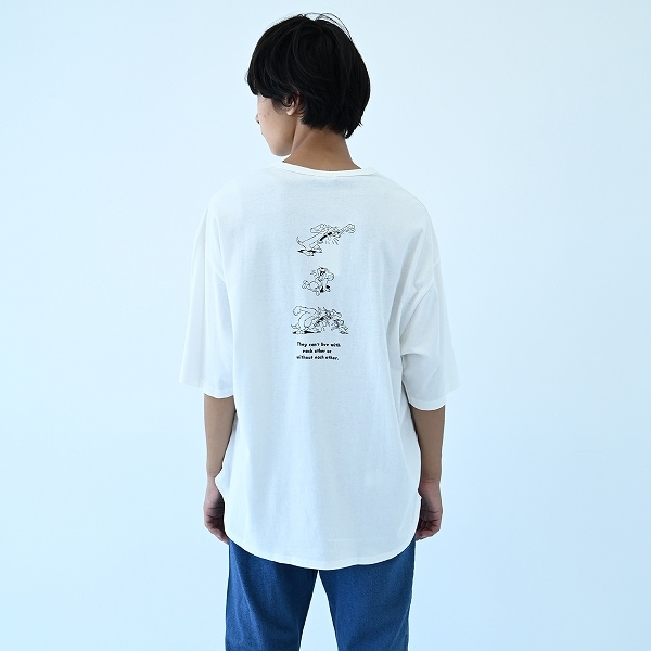 ● FOV. TOM＆JERRY 6分袖丈 天竺Tシャツ  S（90-100相当）/M(110-120)/L(130-140)/XL(150-160)
