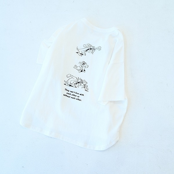 ● FOV. TOM＆JERRY 6分袖丈 天竺Tシャツ  S（90-100相当）/M(110-120)/L(130-140)/XL(150-160)