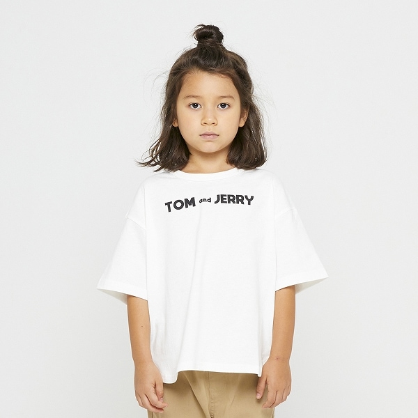 ● FOV. TOM＆JERRY 6分袖丈 天竺Tシャツ  S（90-100相当）/M(110-120)/L(130-140)/XL(150-160)