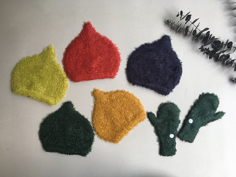 ［再下 50%OFF］cokitica コキチカ　moke knit mittens  S/M 伸びが良いので大人の手も入ります [クリックポスト可]