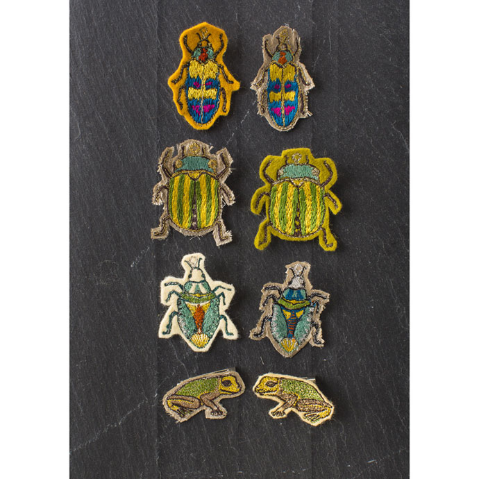 Coral & Tusk コーラルアンドタスク 13AW 刺繍バッチ silk gold bug pin B