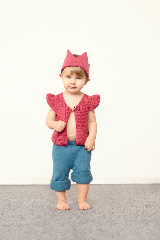 【50％再下】[※1 クリックポスト可]　oeuf ウフ WILD THINGS CROWN lt grey ニット王冠 冠型ニット帽 冠 クラウン ローズ 100％Baby Aloaca ハンドメイド