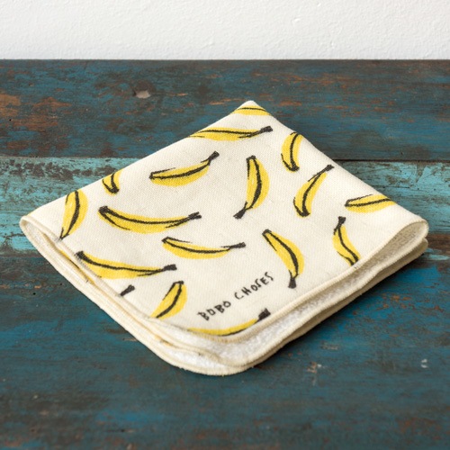 BOBO CHOSES Maison Baby Towel 25 x 25cm   Pear/Banana/Apple/Pineapple