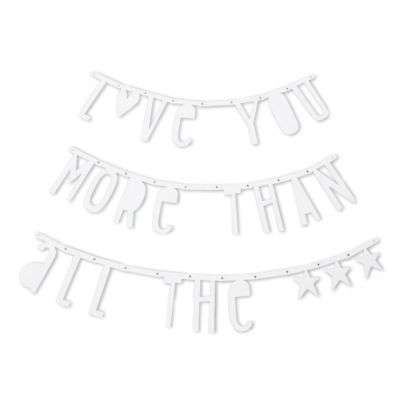 A Little Lovely Company DIY LETTER BANNER 手書き風 オリジナルバナー ホワイト