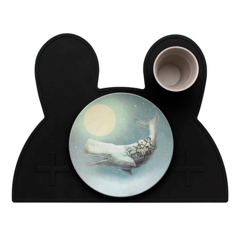 オーストラリアから We might be tiny シリコン製プレイスマット お食事マット Bunny Placie-Black
