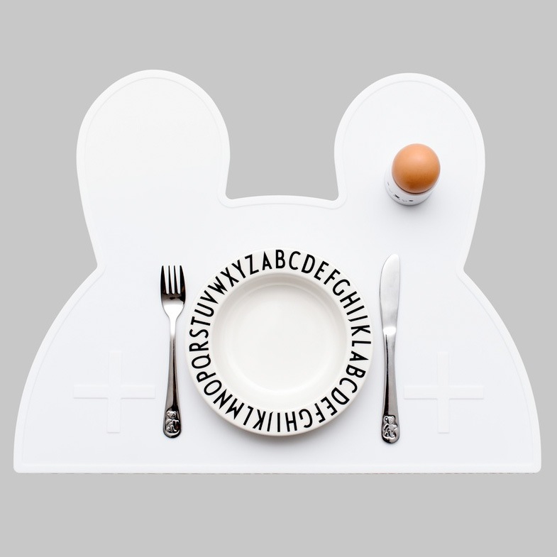 オーストラリアから  We might be tiny シリコン製プレイスマット お食事マット Bunny Placie-White