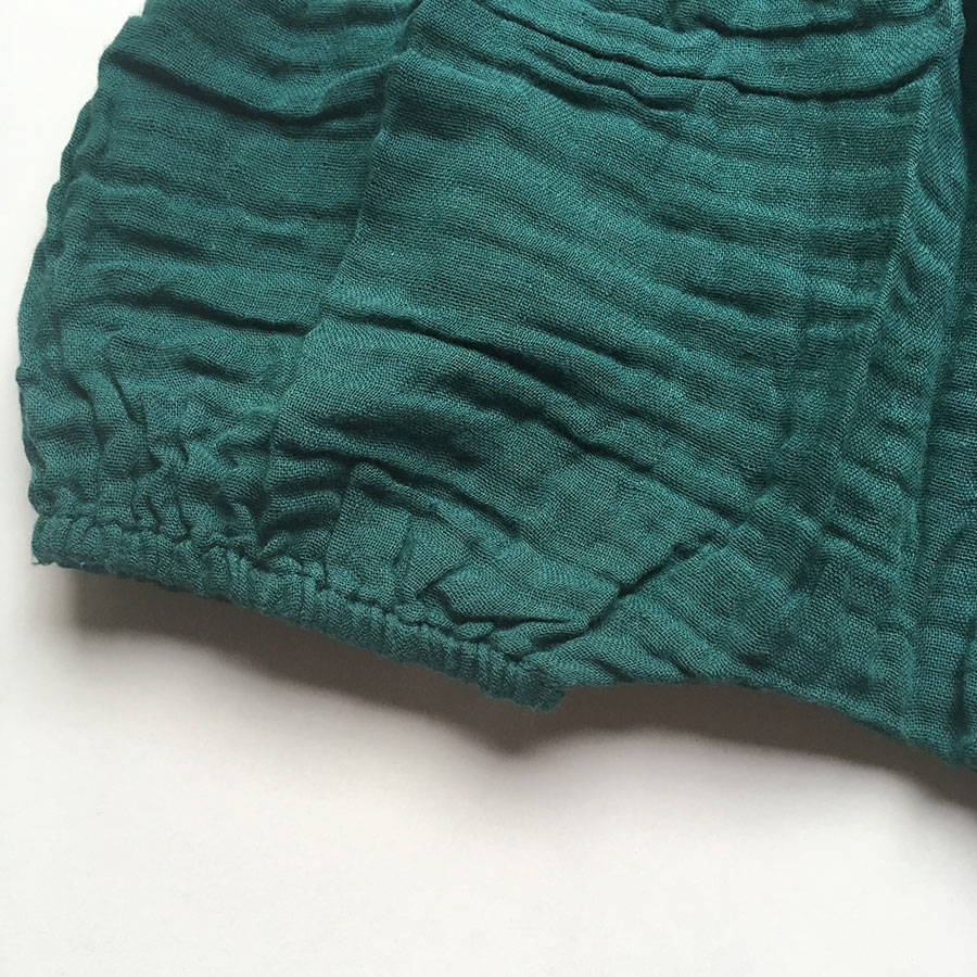 Numero 74 ヌメロ Emi Bloomer  ～6ヶ月/2歳ぐらいまで　ダブルガーゼブル 深緑 by イタリア Teal Blue [※1 クリックポスト可]　