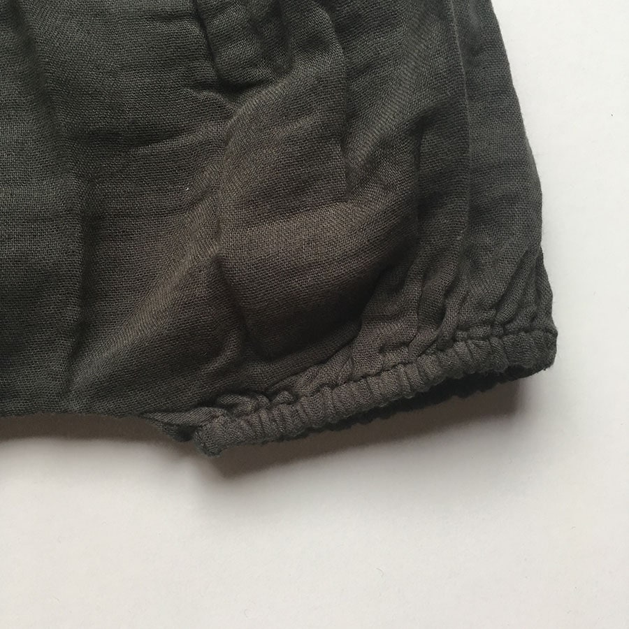 Numero 74 ヌメロ Emi Bloomer  ～6ヶ月/2歳ぐらいまで　ダブルガーゼブル チャコールグレー by イタリア Dark grey [※1 クリックポスト可]　