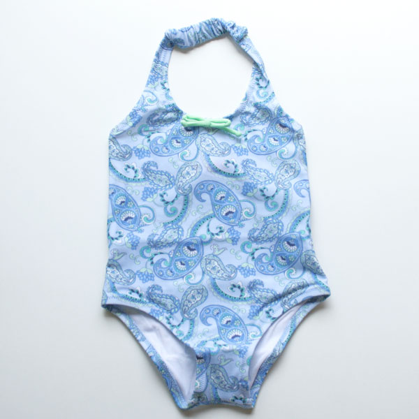 [再下-70%]SUNUVA スヌーヴァ 紫外線97％カット 13SS blue Paisley Halter Swimsuit ブルーペイズリーホルターネック 水着 1-2Y/-/-