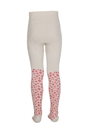 【-60%】POPUPSHOP ポップアップショップ Rose Leopards ローズレオパード タイツ オーガニックコットン混紡 0-1/-/-/