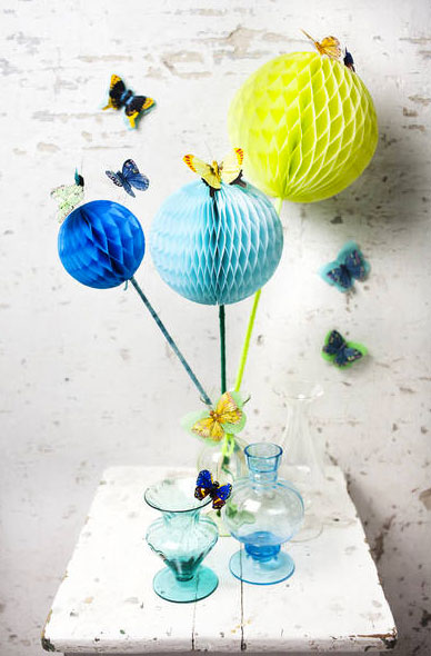 ●ENGEL Honeycombs Ocean ハニカムボール でんぐりインテリア パーティーの飾り付けにも (3点set)