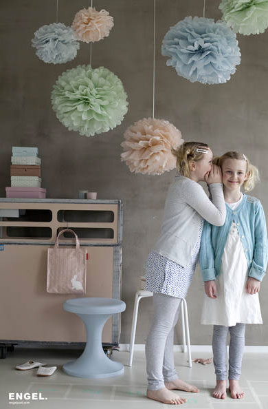 ENGEL Pom Pom 大きなビッグペーパーフラワー　パーティーの飾り付けにも　aubergine, pink & abricot (エンジ、ピンク、アプリコット)