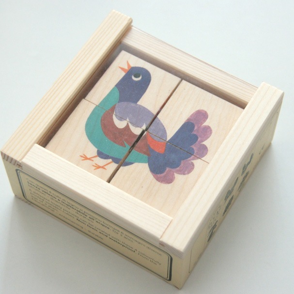 スイス アトリエ・フィッシャー社 六面体パズル4ピース /ナチュラル