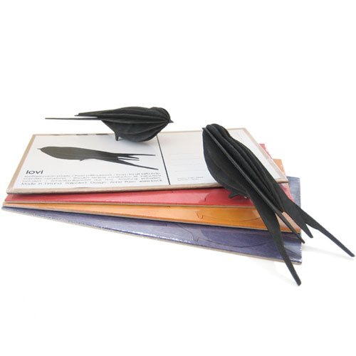 lovi オーナメントカード SWALLOW（スワロー） / ブラック/ 16cm （プライウッド白樺）