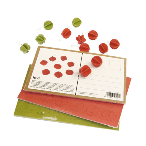 lovi オーナメントカード MINI BALL（ミニボール） / ライトグリーン/ 1.7cm ×8個（プライウッド白樺）